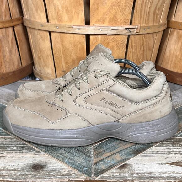 Rockport ProWalker Catalyst 2 Tan Nubuck Leather Comfort Walking Shoes Mens 9 - Picture 2 of 11